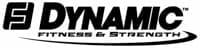 A black and white logo of dynamax fitness & strength.