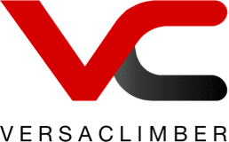 A red and black logo for the v. C.