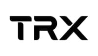 A black and white image of the trx logo.