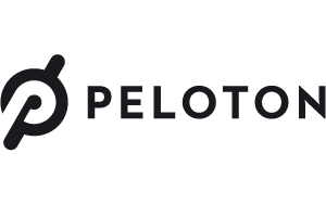 A black and white image of the peloton logo.