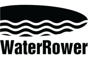 A black and white image of the water row logo.