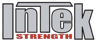 A logo of the word strength with the letters in red