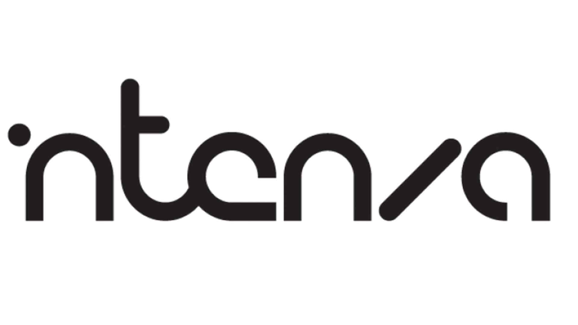A black and white logo of ten