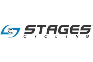A black and white logo of stage cyclery